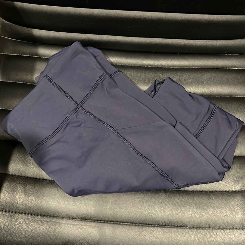 Sz 10 blue Lululemon High Rise Pant with Pockets 28”